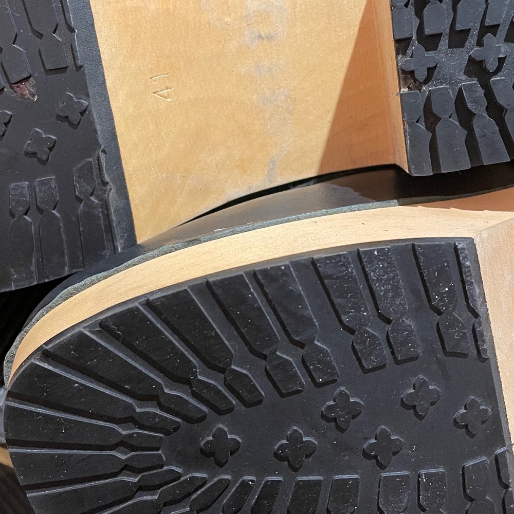 Swedish Hasbeens "Hippie Lace Up" Black Size 41 - Picture 6 of 8